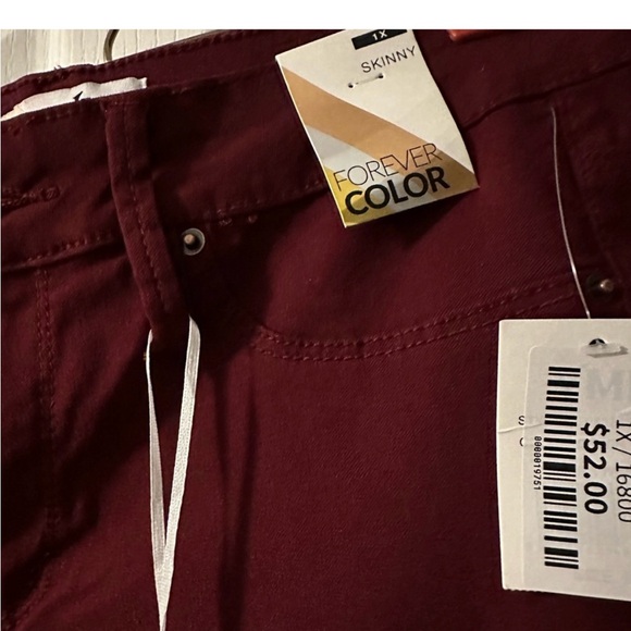 EUC YMI Jean USA forever colour stretch jeans in wine 1X - Picture 3 of 5
